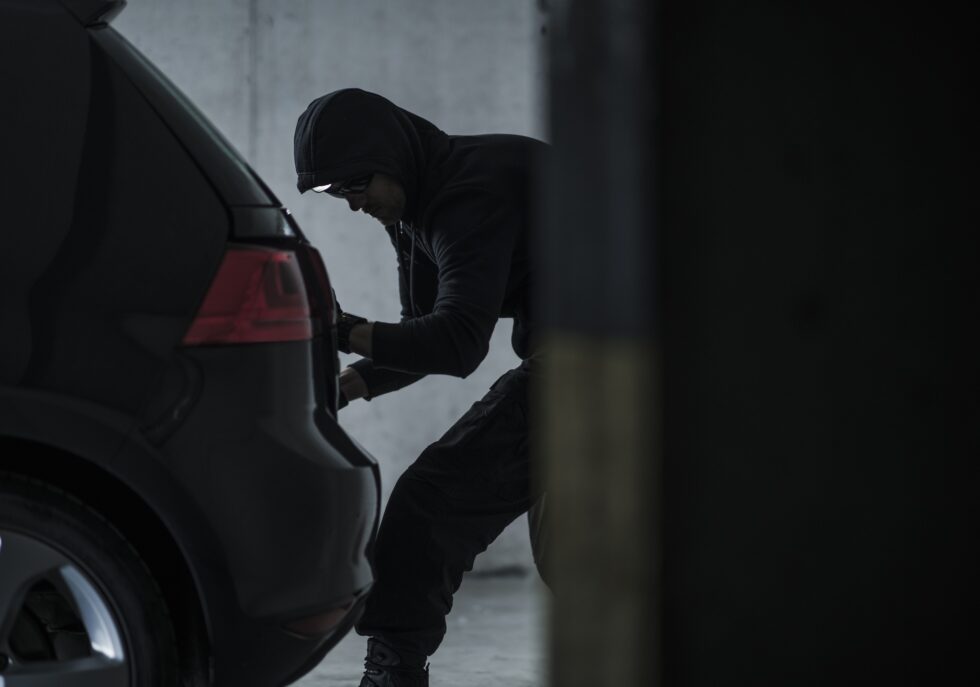 Car Thief Stealing Vehicle